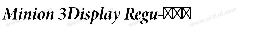 Minion 3Display Regu字体转换